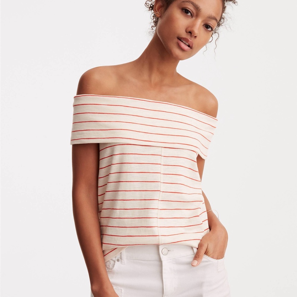 Striped OTS Top